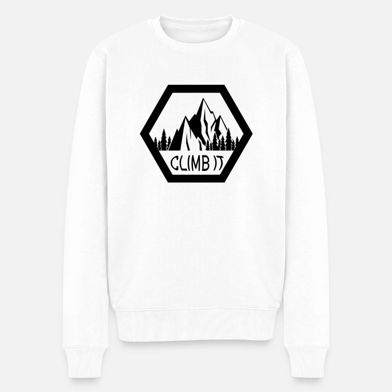 climbing - Männer Premium Bio Pullover - Weiß