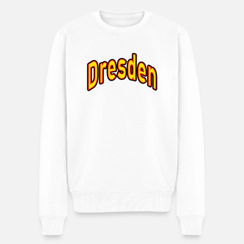 Dresden - Männer Premium Bio Pullover - Weiß