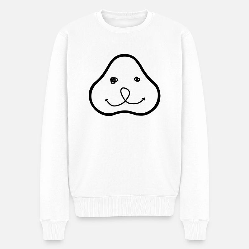 Hund Dog - Männer Premium Bio Pullover - Weiß