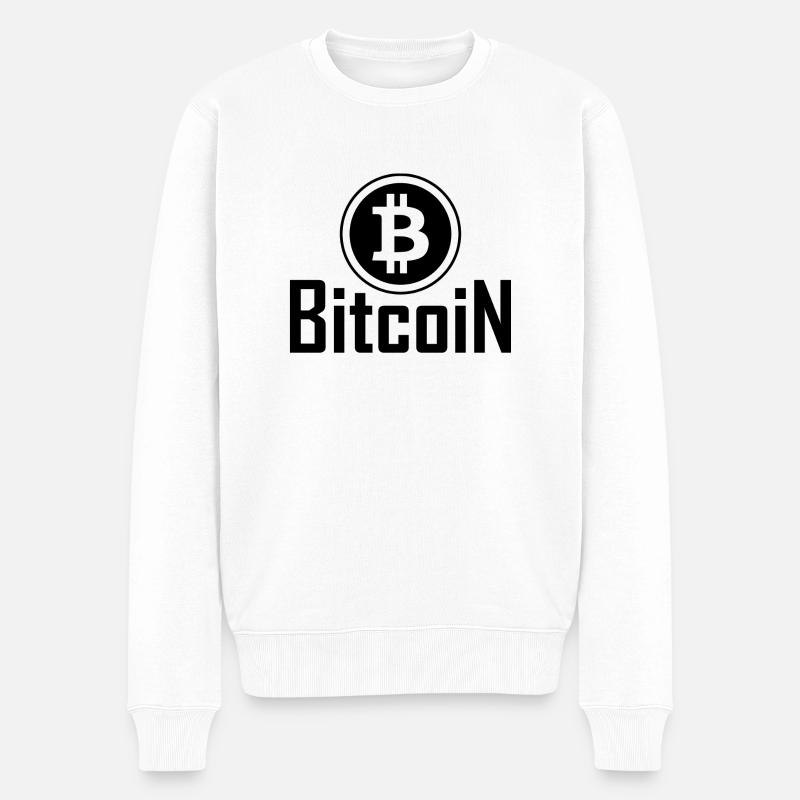 Crypto Bitcoin Trading - Pull Premium bio Homme - blanc