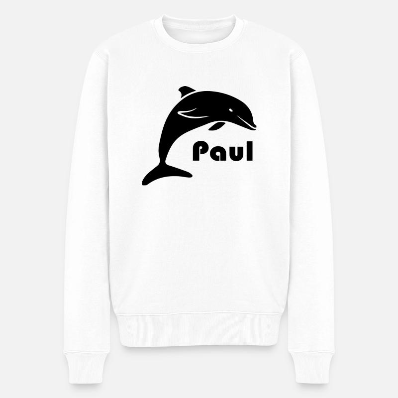 dolphin - Männer Premium Bio Pullover - Weiß