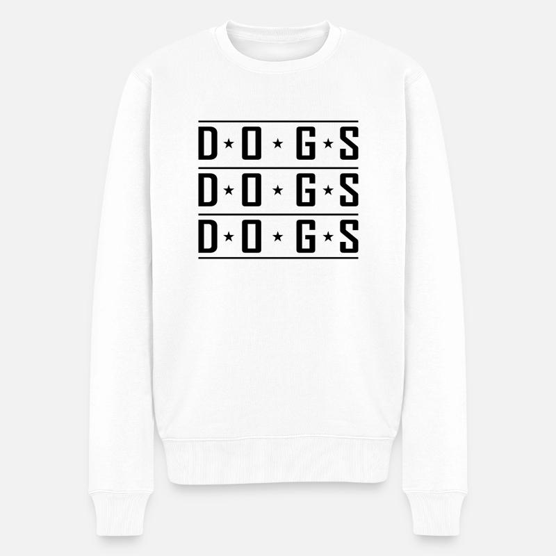 Hund Dog - Männer Premium Bio Pullover - Weiß