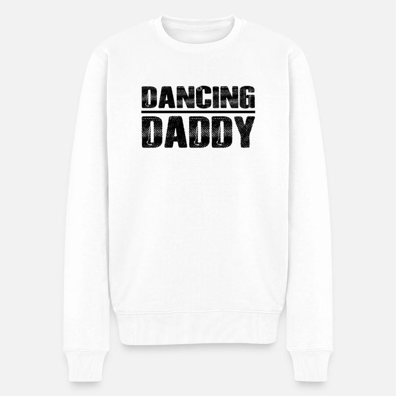 Dancing Dance Music - Männer Premium Bio Pullover - Weiß