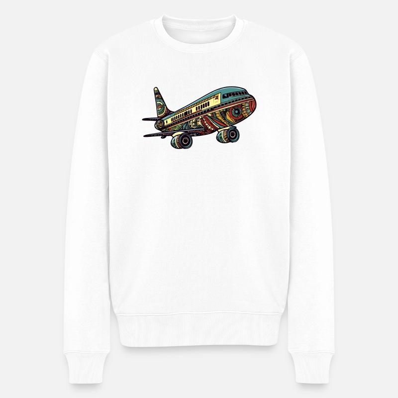 Avion de ligne Africa - Pull Premium bio Homme - blanc