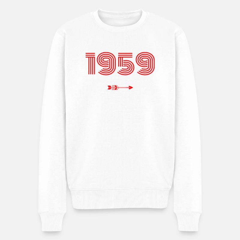 Né en 1959 - Pull Premium bio Homme - blanc