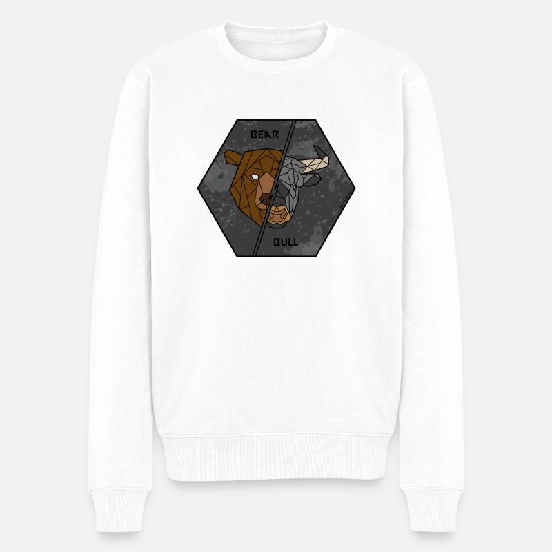 Taureau ours - Pull Premium bio Homme - blanc
