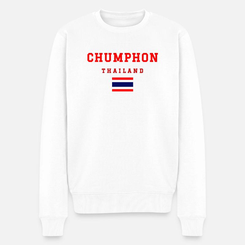 Chumphon Thailand - Männer Premium Bio Pullover - Weiß