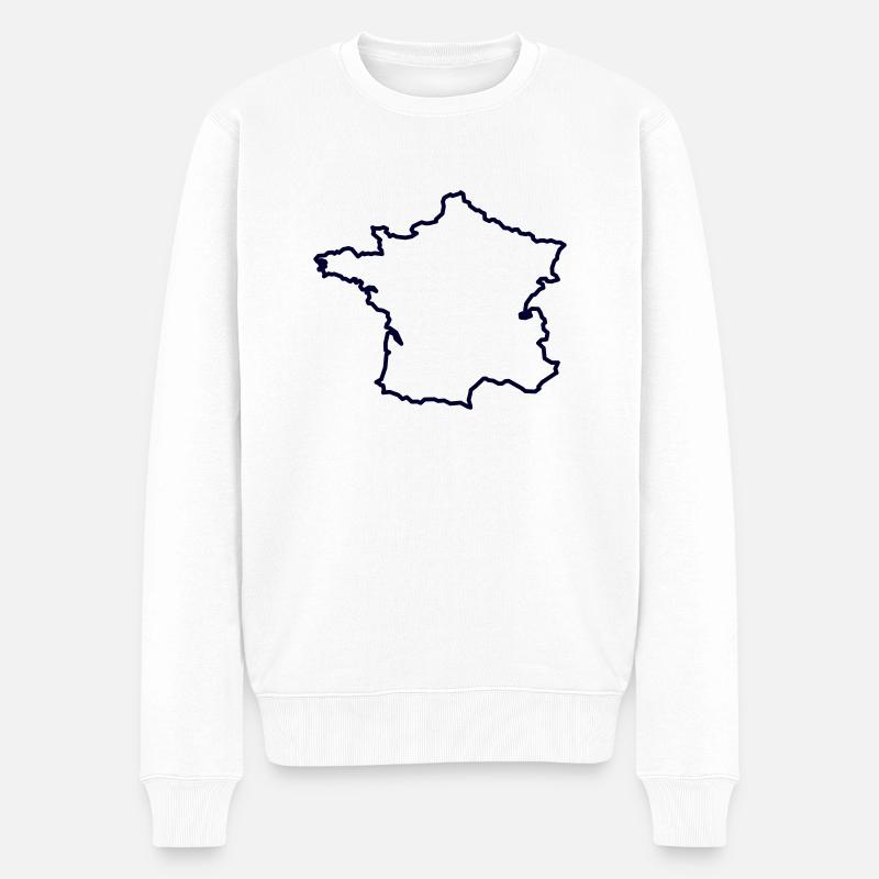 france country - Männer Premium Bio Pullover - Weiß