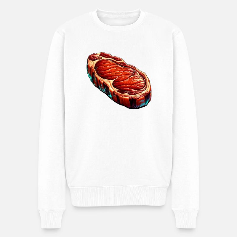 Viande | Griller - Pull Premium bio Homme - blanc