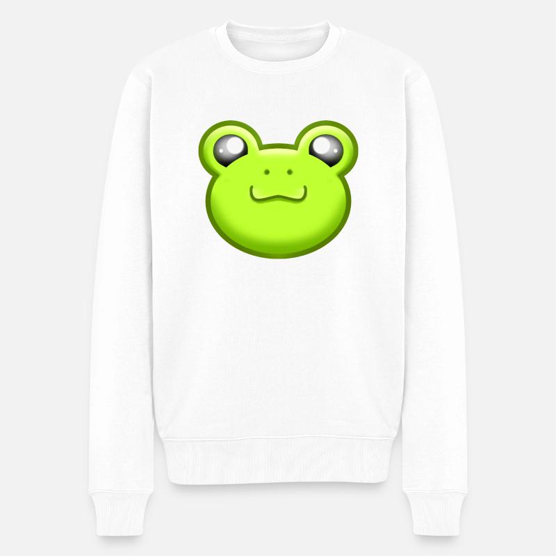Frosch Prinz - Männer Premium Bio Pullover - Weiß