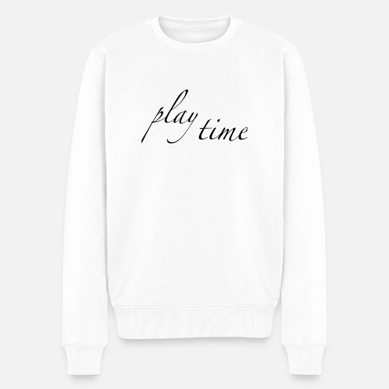play time - Männer Premium Bio Pullover - Weiß