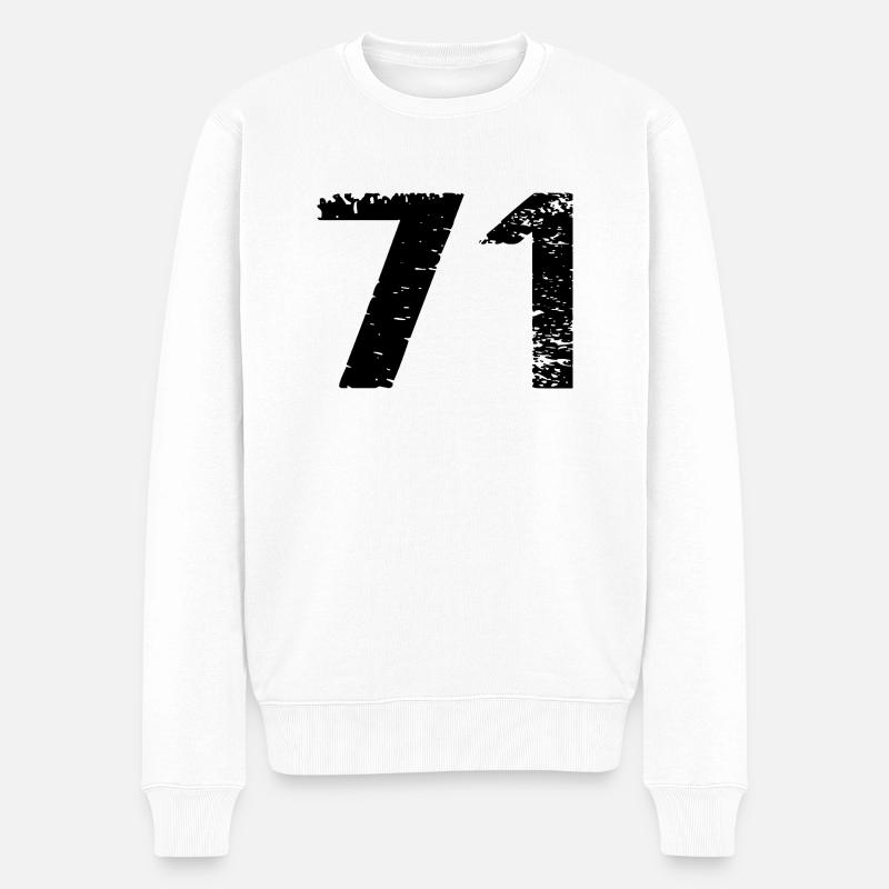 Maillot à 71 numéros - Pull Premium bio Homme - blanc