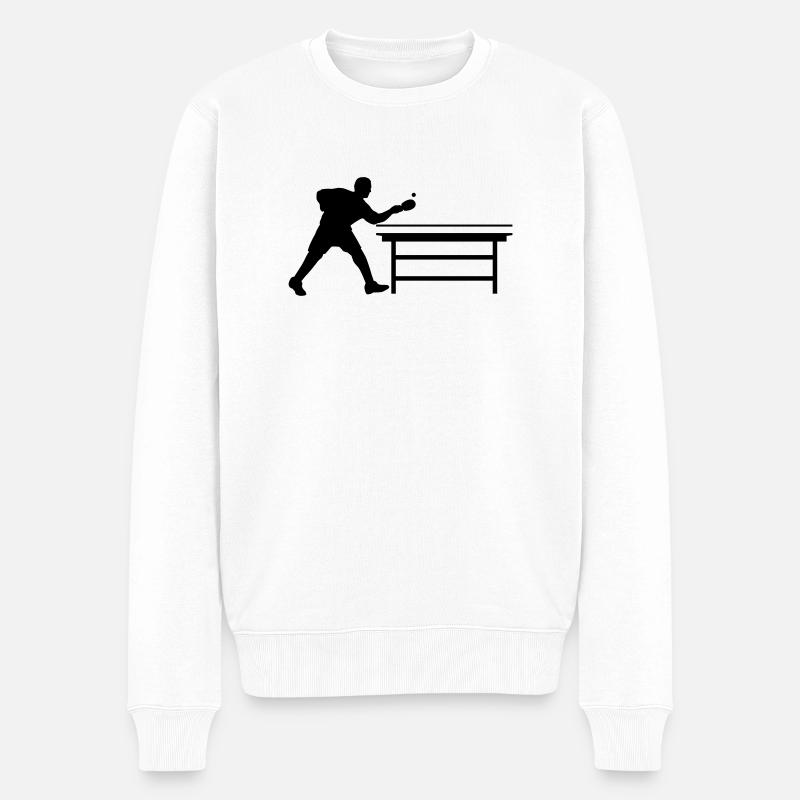 table_tennis_a_1c - Männer Premium Bio Pullover - Weiß