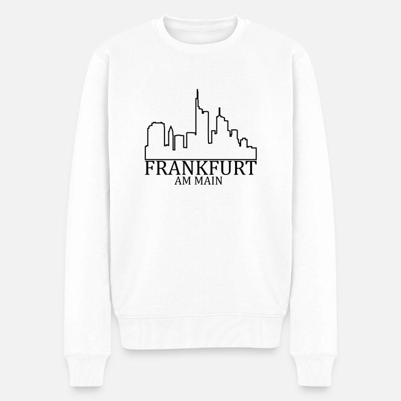 ffm_umriss_frankfurt - Männer Premium Bio Pullover - Weiß