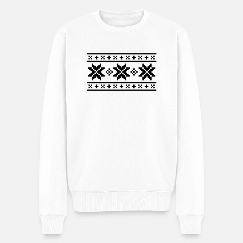 Modèle norvégien (d'hiver) 02.0 - Pull Premium bio Homme - blanc
