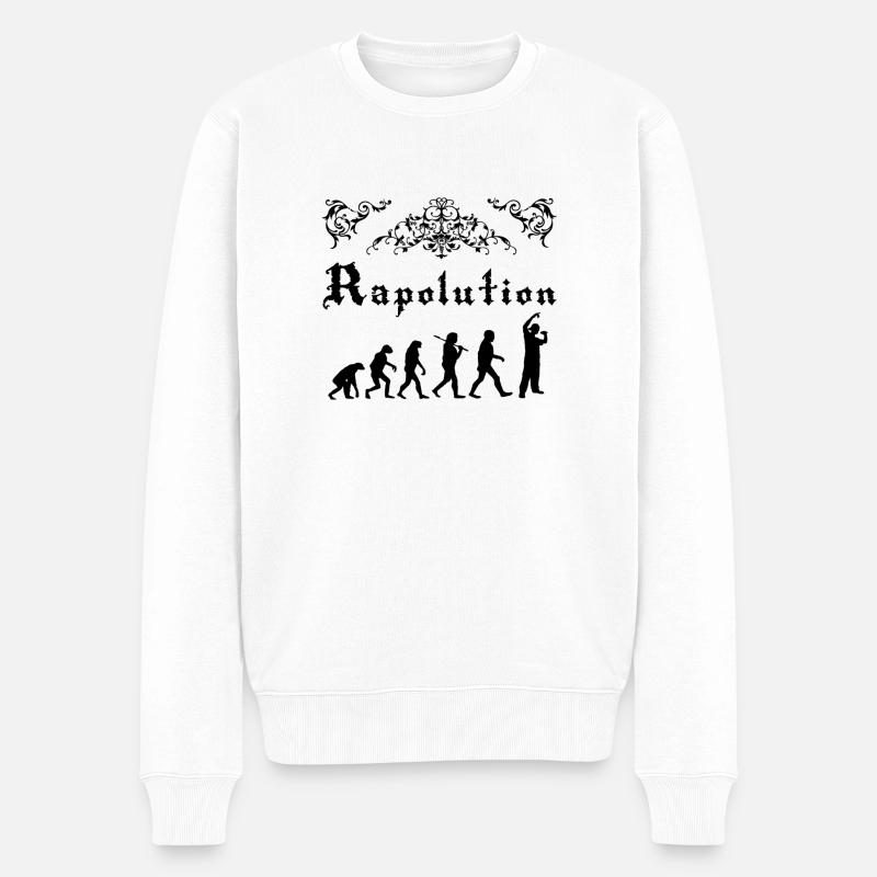 Rap Evolution - Pull Premium bio Homme - blanc