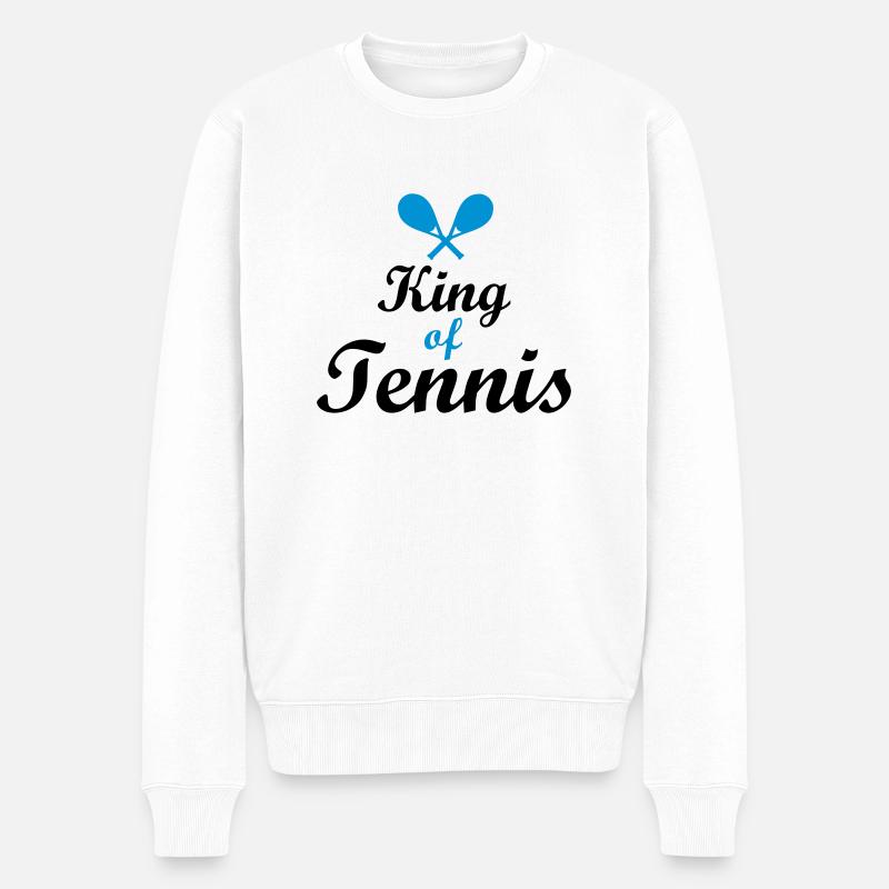 Tennis - Männer Premium Bio Pullover - Weiß