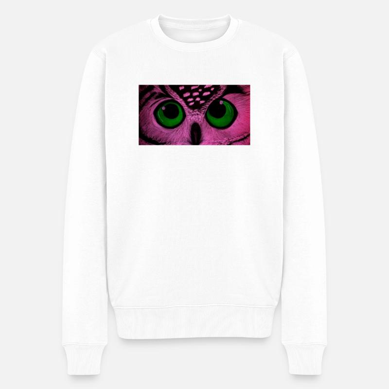 hibou - Pull Premium bio Homme - blanc