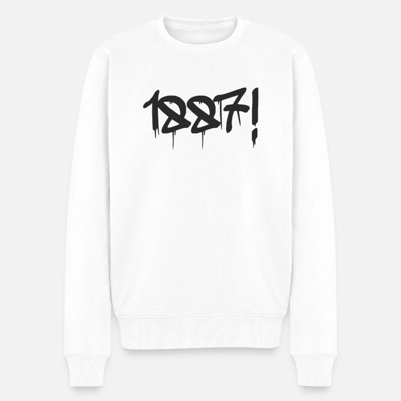 1887 - Männer Premium Bio Pullover - Weiß
