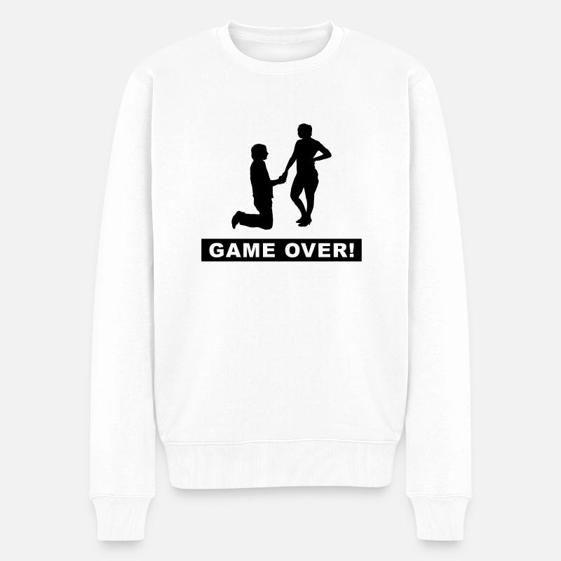 bachelor bachelorette - Männer Premium Bio Pullover - Weiß