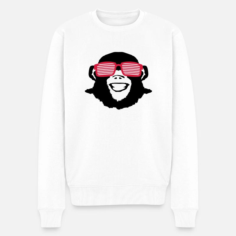 monkey_shades_op2 - Pull Premium bio Homme - blanc