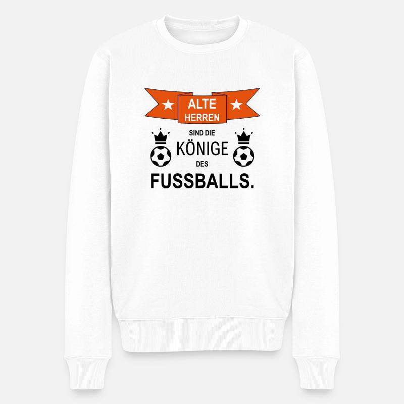 Fußball Alte Herren Geschenkidee - Männer Premium Bio Pullover - Weiß