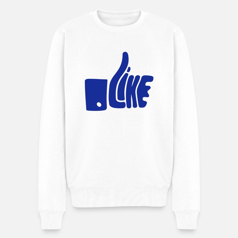 Like - Pull Premium bio Homme - blanc