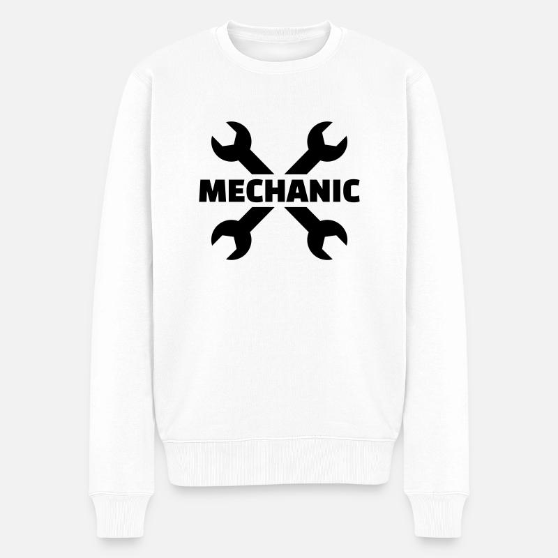 Mechanic - Pull Premium bio Homme - blanc
