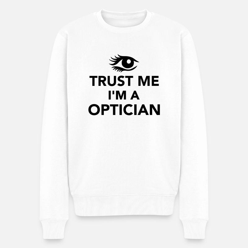Optiker - Männer Premium Bio Pullover - Weiß