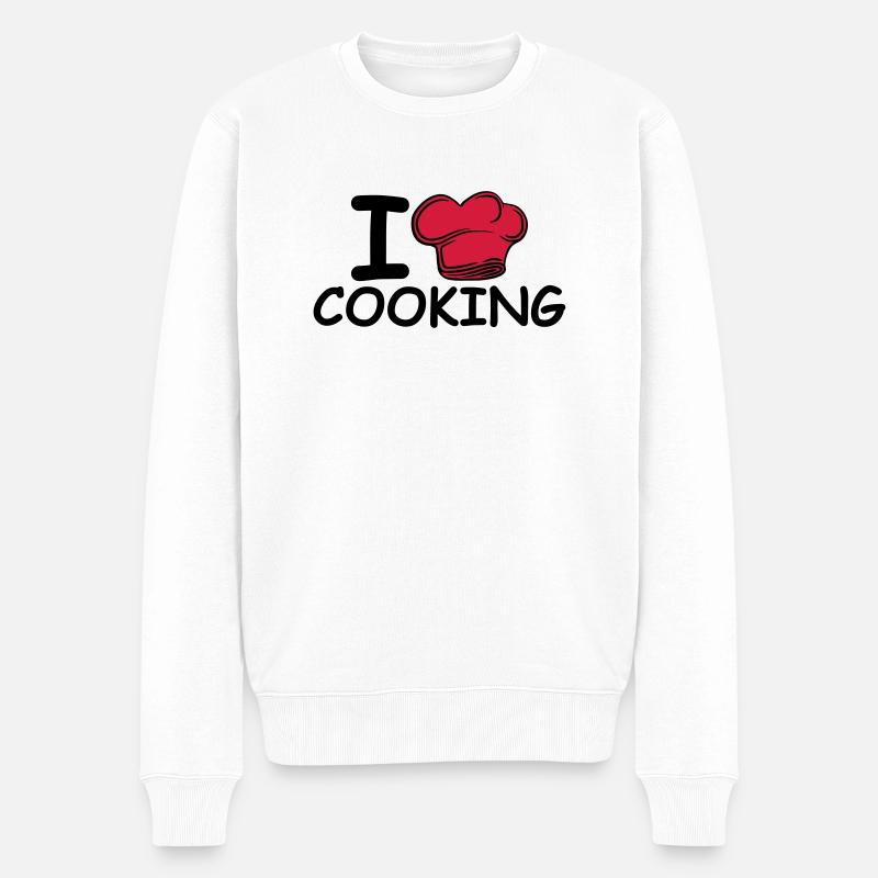 Chef exécutif toque j'aime Liebe - Pull Premium bio Homme - blanc