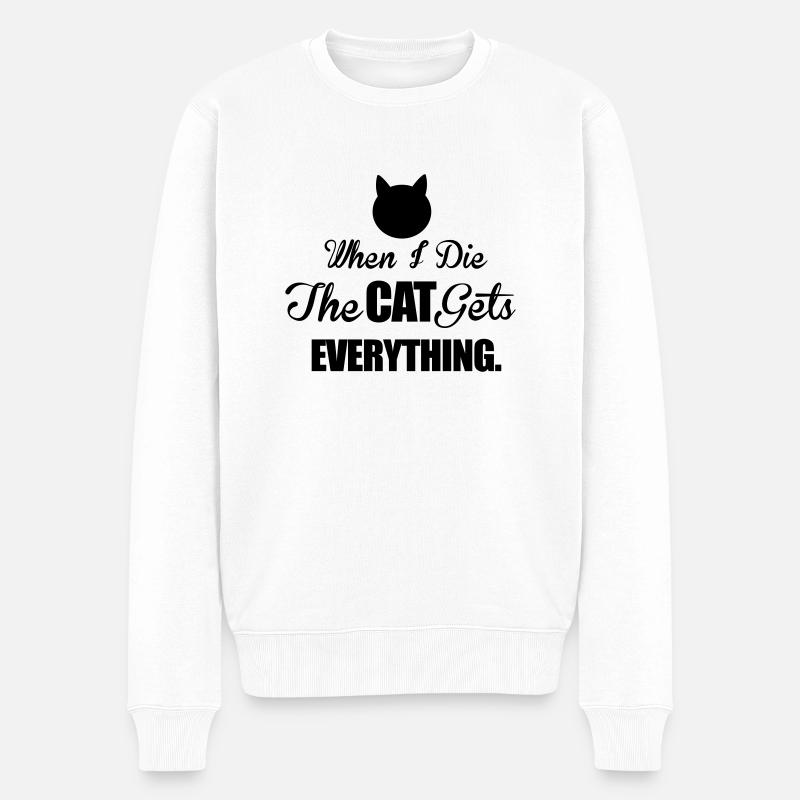 Cat - Pull Premium bio Homme - blanc