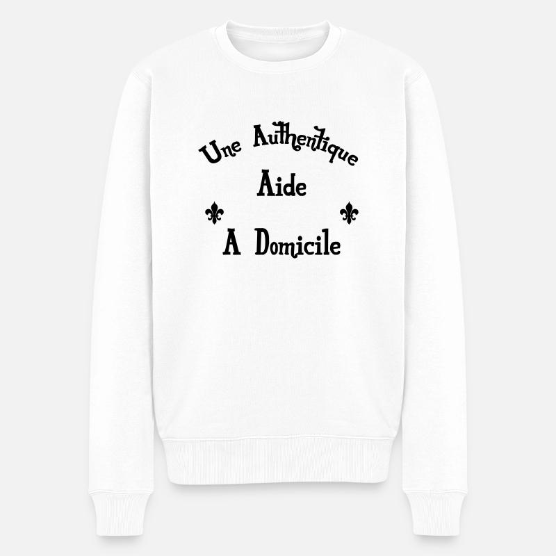 Aide A Domicile / Ménage / Auxiliaire de vie - Pull Premium bio Homme - blanc