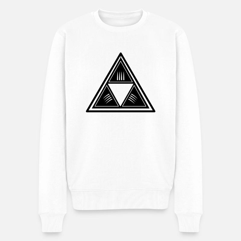 triforce - Männer Premium Bio Pullover - Weiß