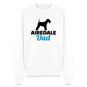 Airedale Terrier - Pull Premium bio Homme - blanc - Devant - Thijin (182cm)