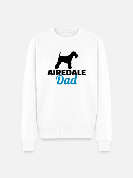 Airedale Terrier - Men's Premium Organic Jumper - white