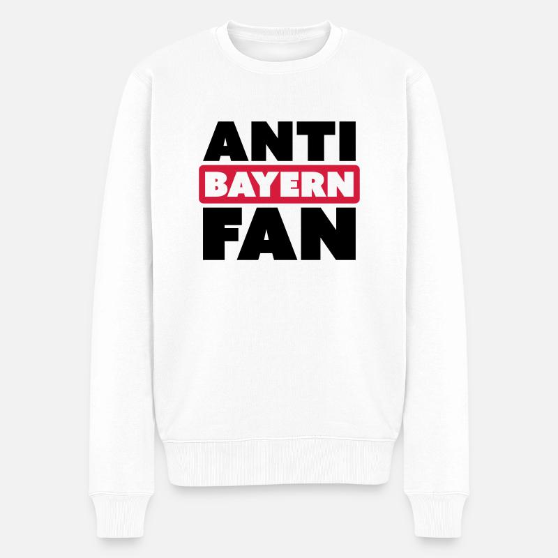 ANTI BAYERN FAN - Männer Premium Bio Pullover - Weiß