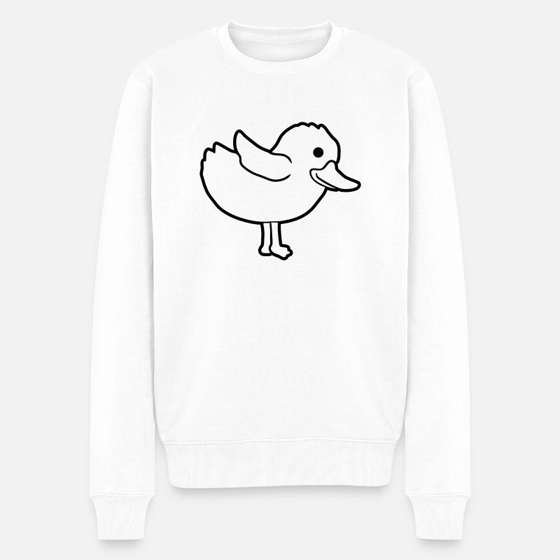 Liebes Entchen süßes Küken - Männer Premium Bio Pullover - Weiß