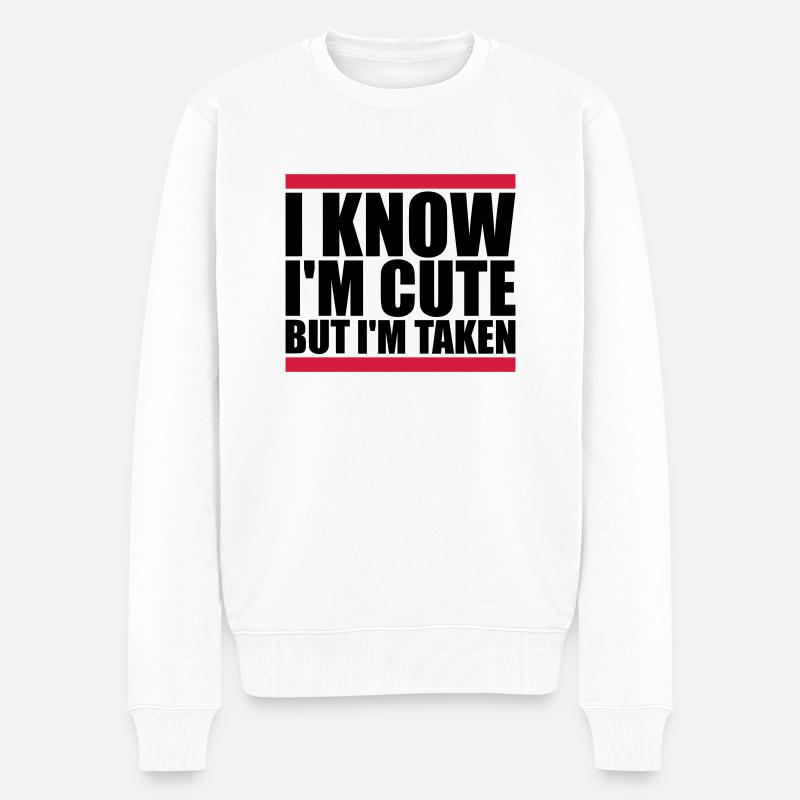 citation mignonne mais prise - Pull Premium bio Homme - blanc