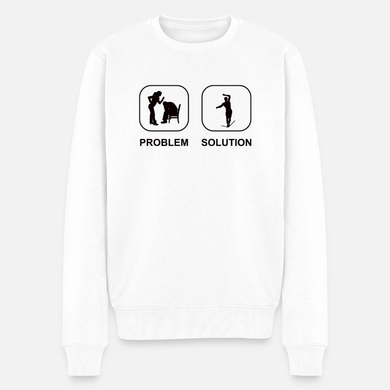 Slackline Tricklining Geschenk Slackliner - Männer Premium Bio Pullover - Weiß