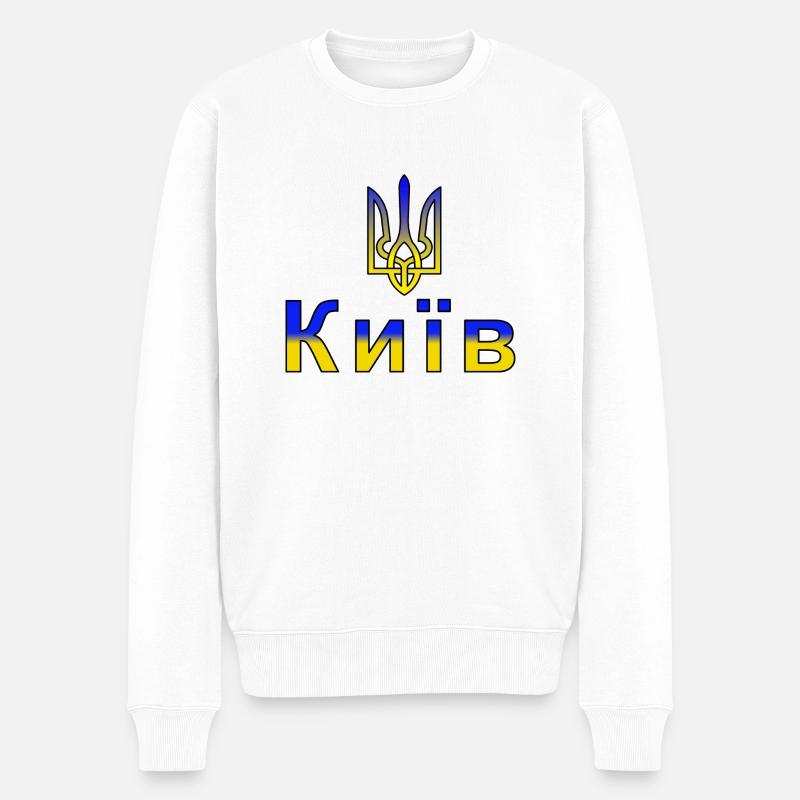 Kiev - Capitale de l’Ukraine - Pull Premium bio Homme - blanc