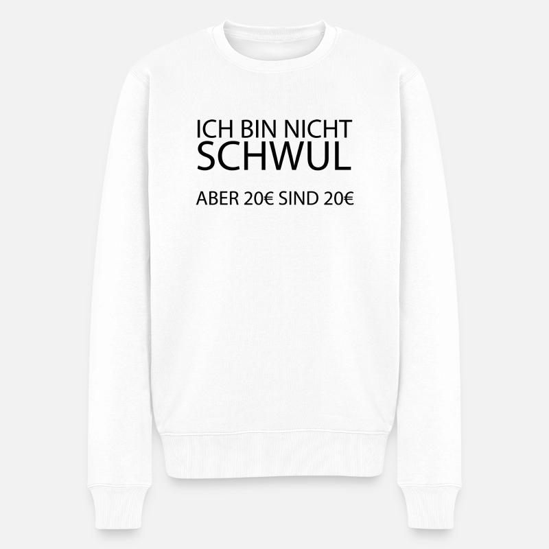 spreadshirtdesign 9 - Männer Premium Bio Pullover - Weiß