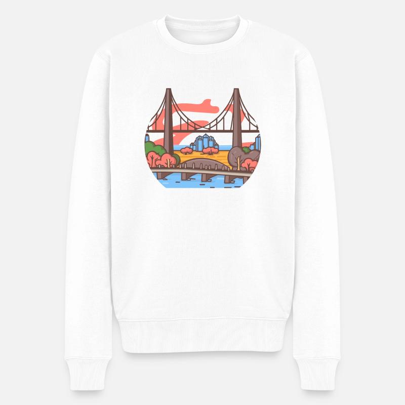 PONTS - Pull Premium bio Homme - blanc
