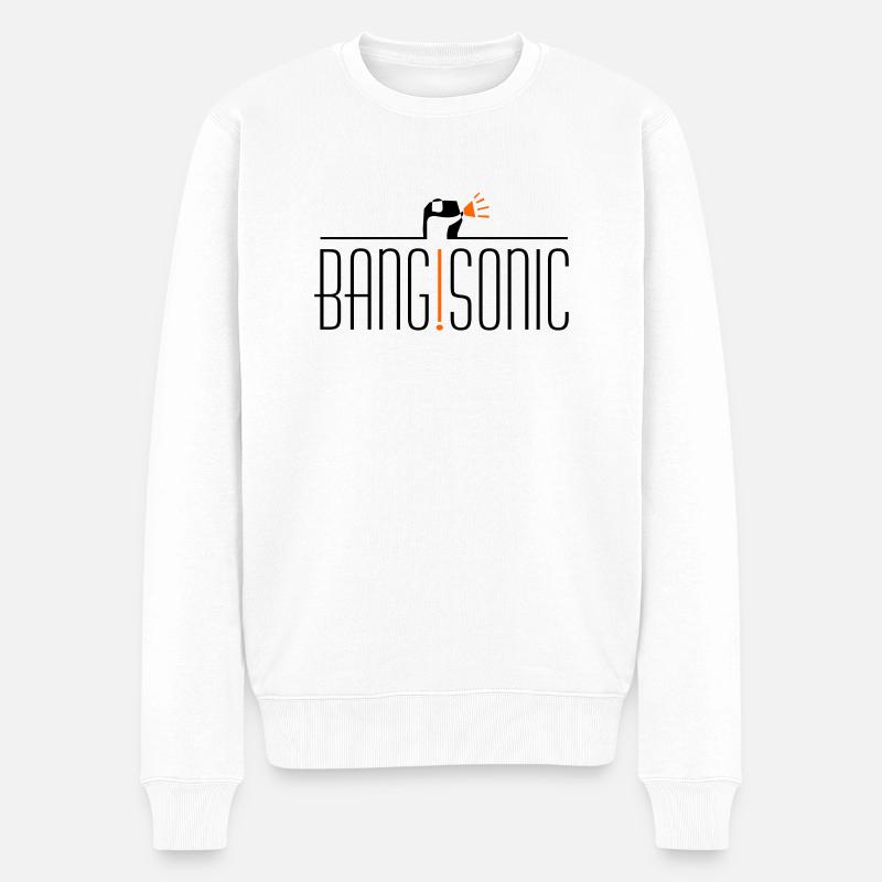 bangsonic - Männer Premium Bio Pullover - Weiß