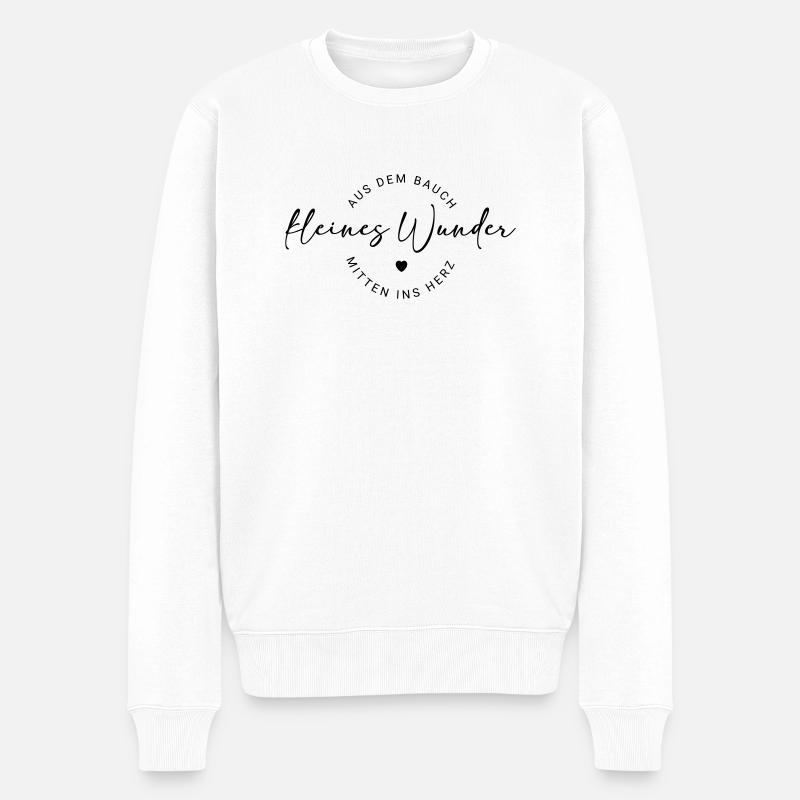 kleinesWunder - Männer Premium Bio Pullover - Weiß