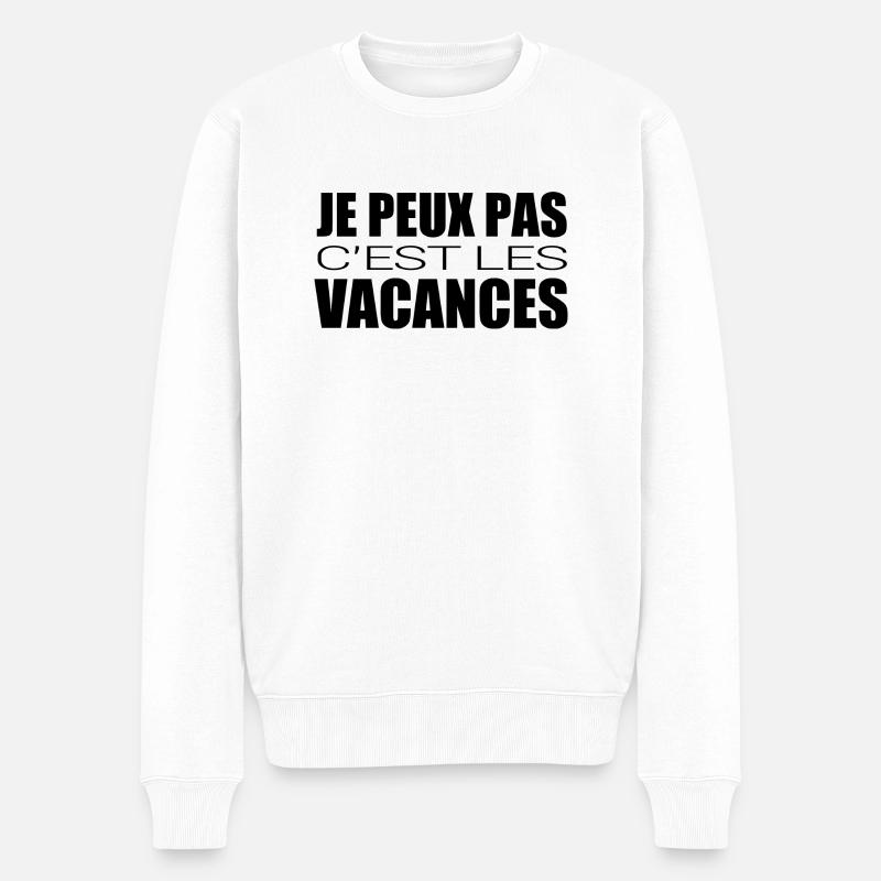 Ich kann nicht, es sind die Feiertage - Männer Premium Bio Pullover - Weiß
