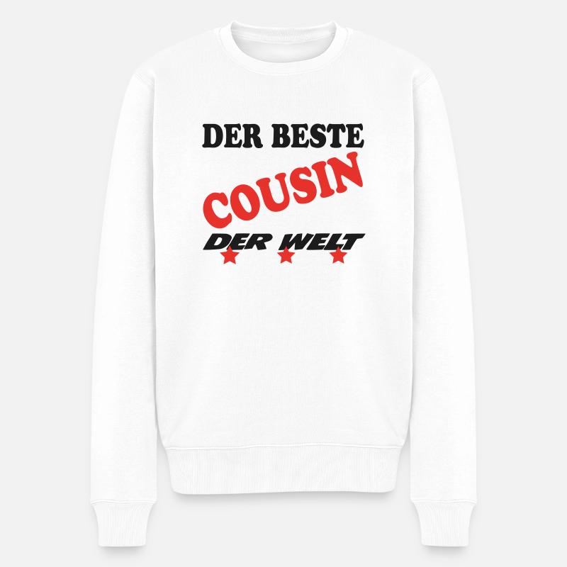 DER BESTE COUSIN - Pull Premium bio Homme - blanc