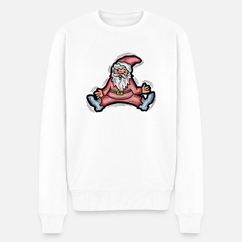 Weihnachtsmann - Männer Premium Bio Pullover - Weiß