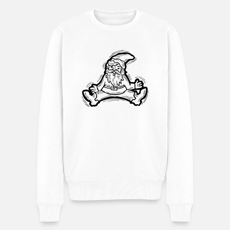 Weihnachtsmann - Männer Premium Bio Pullover - Weiß