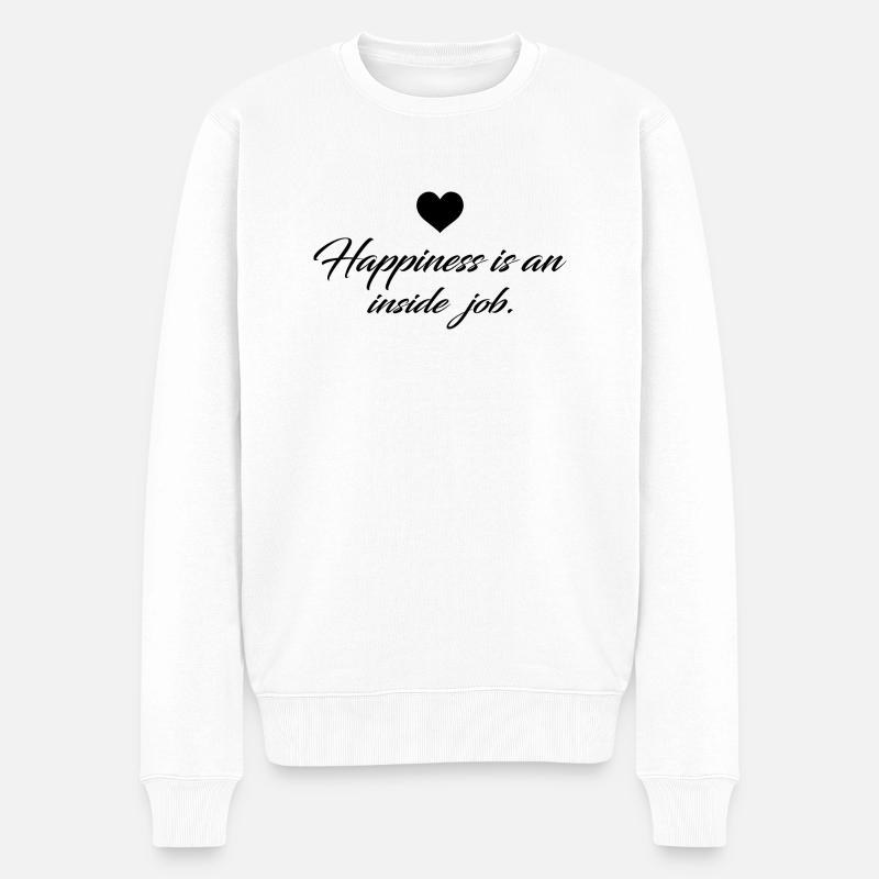 Yoga Meditation Spa Namaste - Männer Premium Bio Pullover - Weiß