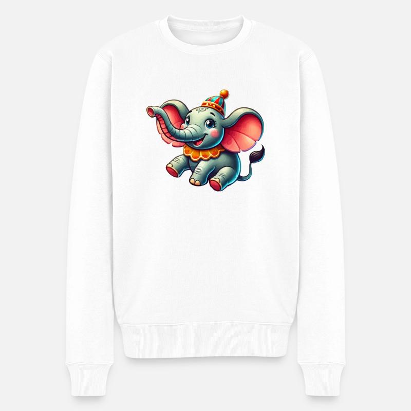 Cirque d’éléphants - Pull Premium bio Homme - blanc